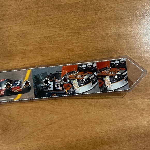 Vintage vinyl NASCAR themed belt